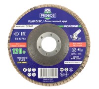 Круг лепестковый торцевой шлифовальный PROBOS Forming CF967 CERAMIC, 125 мм х 22 мм, P120