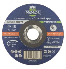 Круг отрезной PROBOS FORMING CD277 T41 metal&lnox 125х1,6х22,23