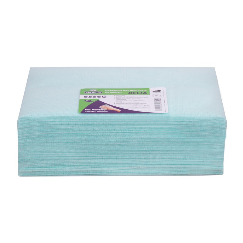 Нетканый протирочный материал PROBOS DELTA 6556G, 55 г/м2, светло-зелёный, К-сетчатая стр., 60х40см
