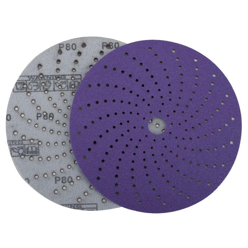 Круг шлифовальный c мультипылеотводом Purple, P80, PROBOS CERAMIC FILM Hookit CF775, 150 мм