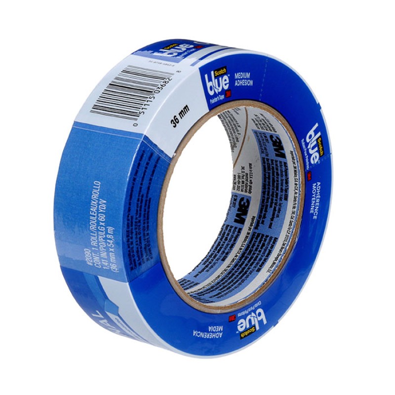 Малярная лента для большинства поверхностей ScotchBlue™ 36 мм x 54,8 м, 2090-36 16 шт./кор.