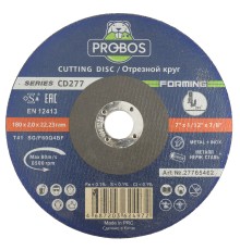 Круг отрезной PROBOS FORMING CD277 T41 metal&lnox 180х2,0х22,23