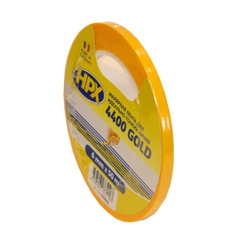 Малярная лента HPX4400 100С 6мм х 50м оранжевая