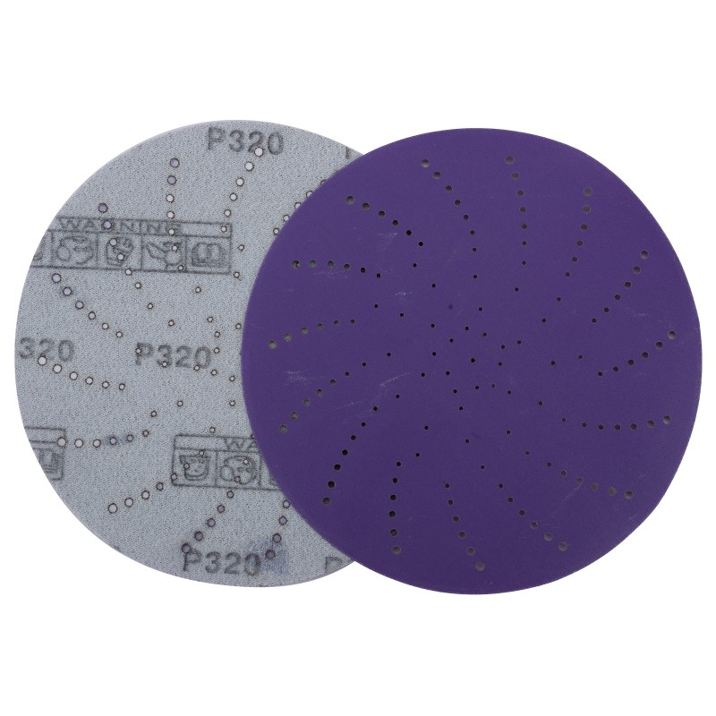 Круг шлифовальный c мультипылеотводом Purple, P320, PROBOS CERAMIC FILM Hookit CF775, 125 мм