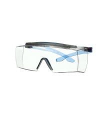 Очки открытые SecureFit 3700 защитные поверх корригирующих с покрытием Scotchgard, дужки:серый/синий