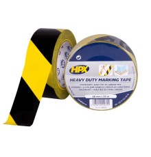 Лента клейкая маркировочная HEAVY DUTY 48мм х 33м х 0.20мм черно-желтая (пленка)