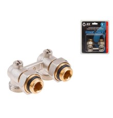 Клапан угловой шаровый 3/4" нар. для радиатора (мультифлекс), AV Engineering (инд. упак.)