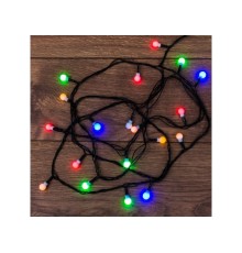 Гирлянда светодиодная "Цветные Шарики" 2,8 м, 20 LED мультиколор, темно-зелен. ПВХ NEON-NIGHT