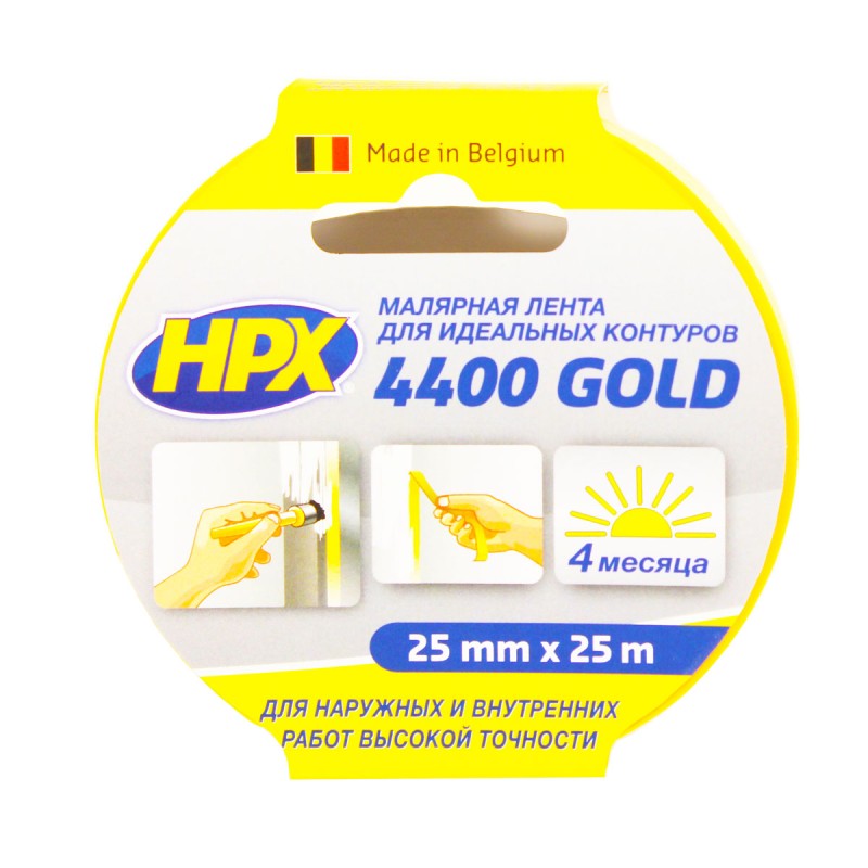 Малярная лента HPX4400 100С 25мм х 25м оранжевая
