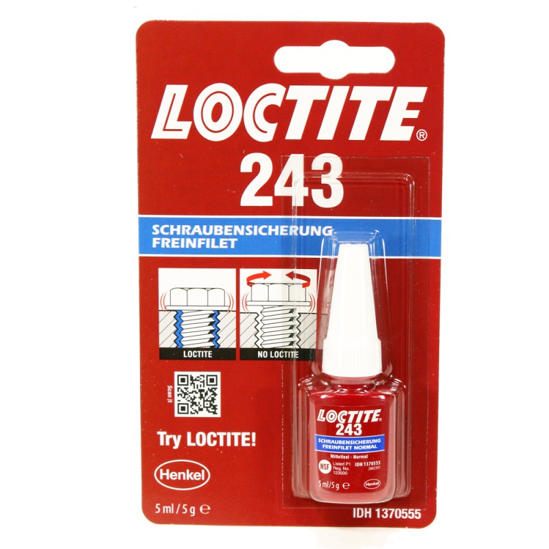Фиксатор резьбы средней прочности LOCTITE 243 5мл Фиксатор резьбы средней прочности LOCTITE 243 5мл