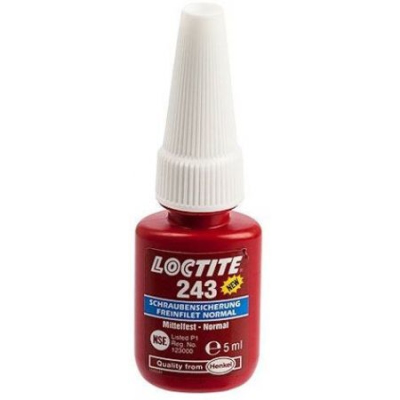 Фиксатор резьбы средней прочности LOCTITE 243 5мл Фиксатор резьбы средней прочности LOCTITE 243 5мл