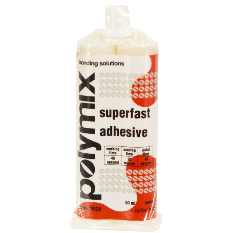 Двухкомпонентный тиксотропный полиуретановый клей POLYMIX Super Fast Adhesive 50мл