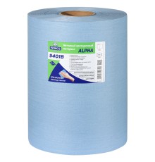 Нетканый протирочный материал PROBOS ALPHA 9401B, 40 г/м2, голубой, 30х32 см, 500 л/рул