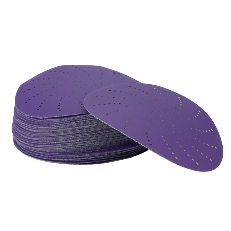 Круг шлифовальный c мультипылеотводом Purple, P400, PROBOS CERAMIC FILM Hookit CF775, 125 мм