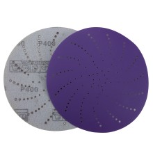 Круг шлифовальный c мультипылеотводом Purple, P400, PROBOS CERAMIC FILM Hookit CF775, 125 мм