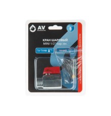 Кран шаровый MINI 1/2" нар.-вн., AV Engineering