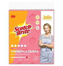 Салфетка универсальная Scotch-Brite GPW-STR,с ароматом клубники,37см х40см,3 шт/уп