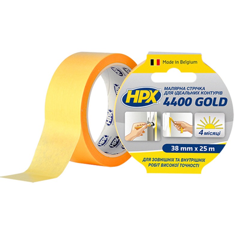 Малярная лента HPX4400 100С 38мм х 25м оранжевая