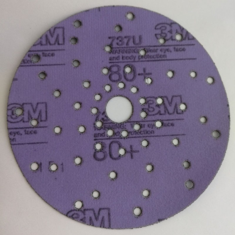 Круг абразивный c мультипылеотводом Purple+, 80+,3M™ Cubitron™ Hookit™ 737U, 150 мм, 50 шт./кор.