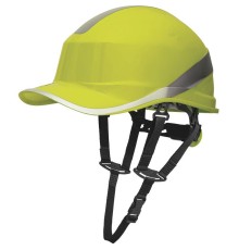 Каска защитная BASEBALL DIAMOND V UP из ABS желтого цвета