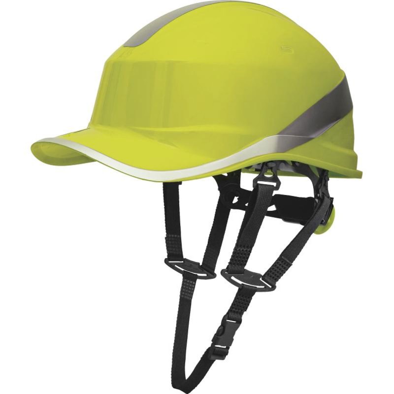 Каска защитная BASEBALL DIAMOND V UP из ABS желтого цвета