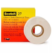 Лента температуроустойчивая изоляционная из стеклоткани Scotch® 27 , 19 мм х 20 м