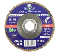 Круг лепестковый торцевой шлифовальный PROBOS Forming ZF577 Zirconia, 125 мм х 22 мм, P80