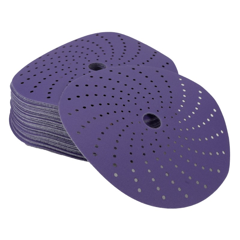Круг шлифовальный c мультипылеотводом Purple, P180, PROBOS CERAMIC FILM Hookit CF775, 150 мм