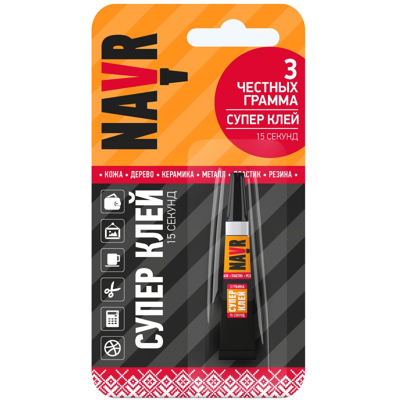 Супер клей NAVR, 3 г