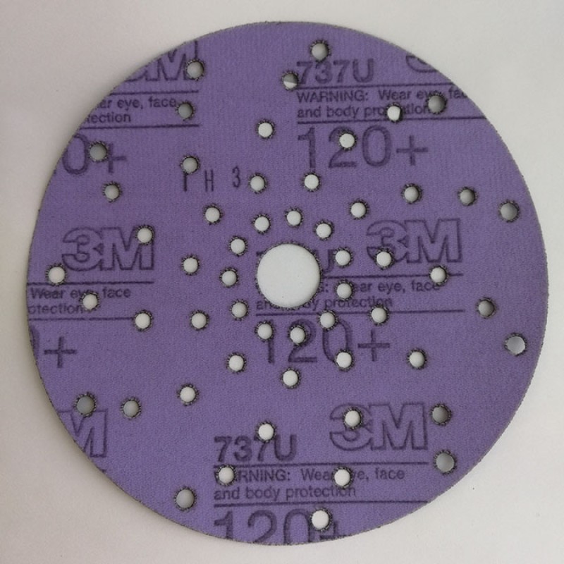 Круг абразивный c мультипылеотводом Purple+, 120+,3M™ Cubitron™ Hookit™ 737U 150 мм, 50 шт./кор.