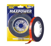 Акриловая двухсторонняя лента MAXPOWER 12мм x 5м