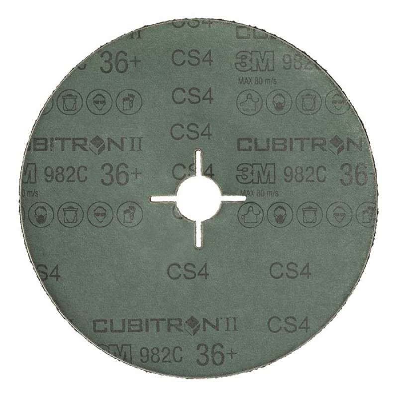 Круг фибровый, 36+, 3M™ Cubitron™ II 982C, 180 мм х 22 мм, 25 шт./уп. № 27698