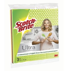 Салфетка Scotch-Brite® Ultra, впитывающая, 18 см х 19 см, 3 шт./упак.