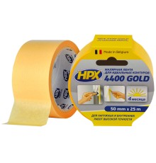 Малярная лента HPX4400 100С 50мм х 25м оранжевая
