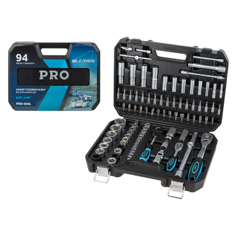 Набор головок и бит 94пр. 1/4",1/2" PRO STARTUL LE MANS (PRO-094L) Набор головок и бит 94пр. 1/4",1/2" PRO STARTUL LE MANS (PRO-094L)