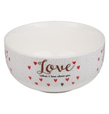 Миска керамическая, 500 мл, Love, сердца, PERFECTO LINEA