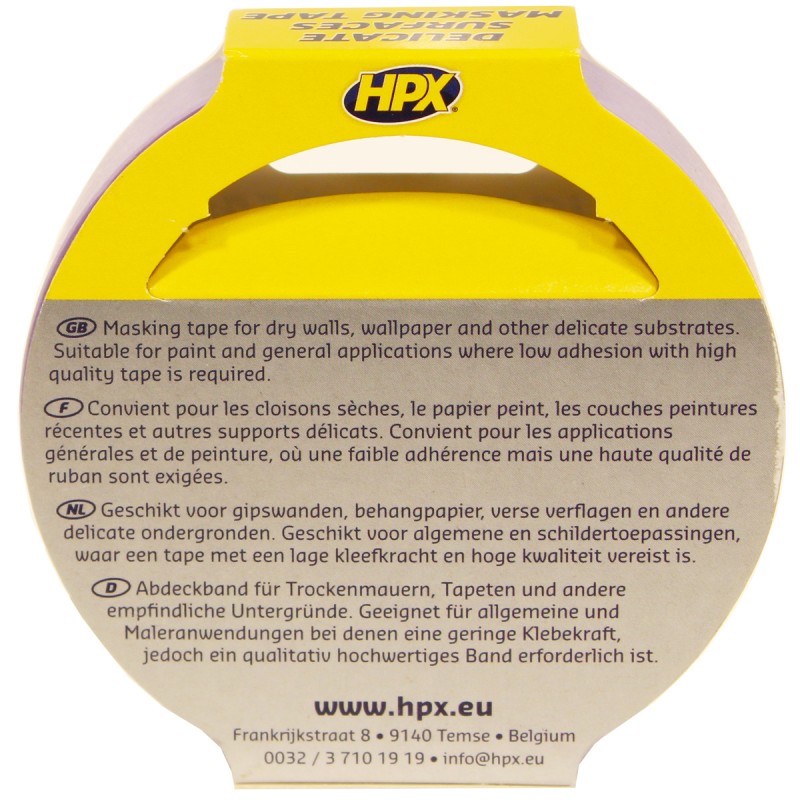 Малярная лента для деликатных поверхностей HPX4800 60С 25мм х 25м пурпурная