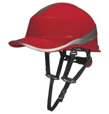 Каска защитная BASEBALL DIAMOND V UP из ABS красного цвета