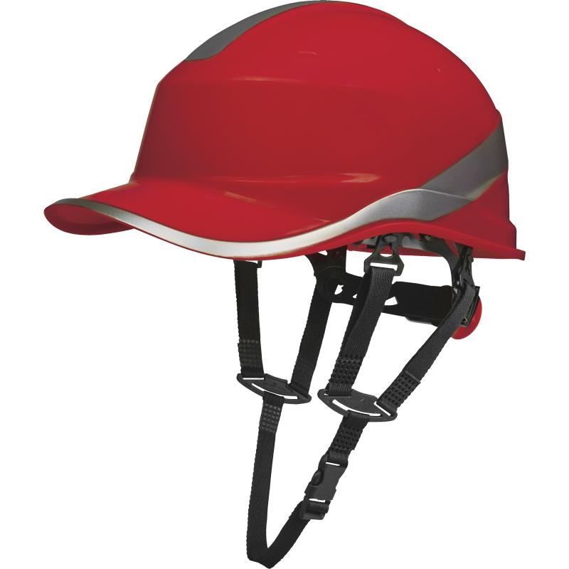 Каска защитная BASEBALL DIAMOND V UP из ABS красного цвета