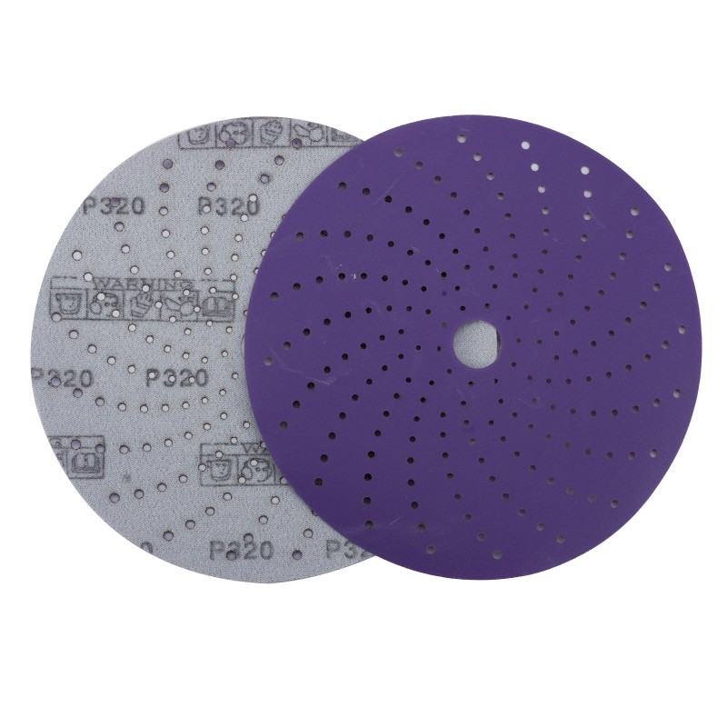 Круг шлифовальный c мультипылеотводом Purple, P320, PROBOS CERAMIC FILM Hookit CF775, 150 мм