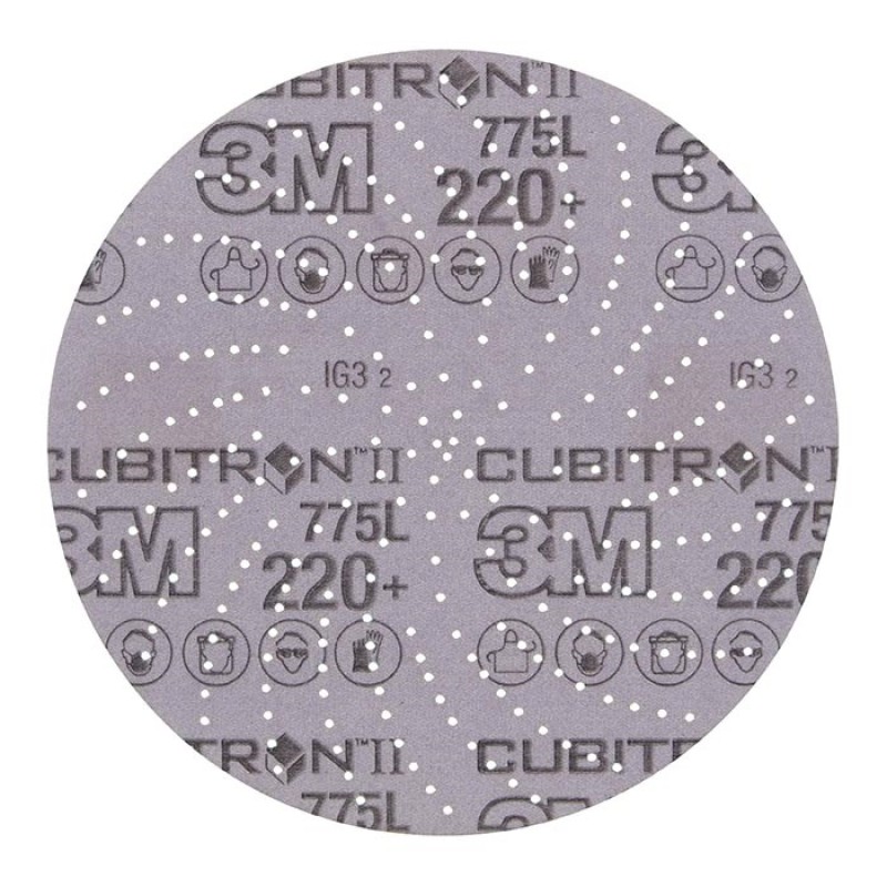 Круг шлифовальный, 220+, 150 мм, Клин Сэндинг,3M™ Cubitron™ II Hookit™ 775L № 86427, 50 шт./уп.