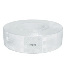 Лента световозвращающая сегментированная для тентов RTLITE RT-V104 50 мм х 50 м, белая