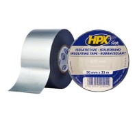 Огнестойкая профессиональная изолента из ПВХ INSULATION TAPE 5200 50мм х 33м, серая