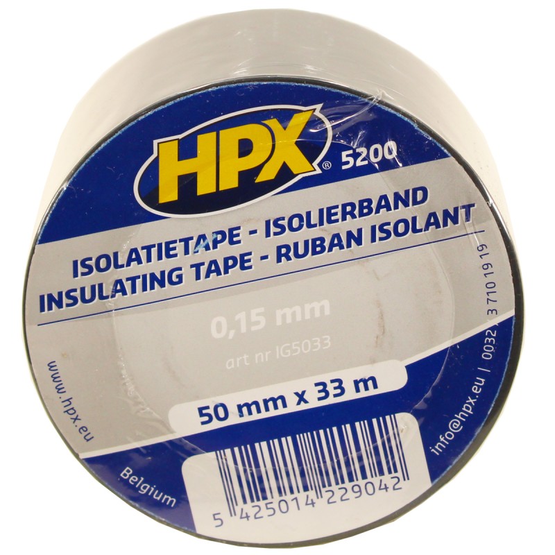 Огнестойкая профессиональная изолента из ПВХ INSULATION TAPE 5200 50мм х 33м, серая