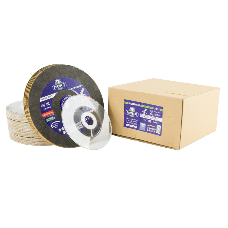 Круг гибкий зачистной PROBOS Forming CF657 CERAMIC, T27, 180 мм x 3 мм x 23 мм, P36