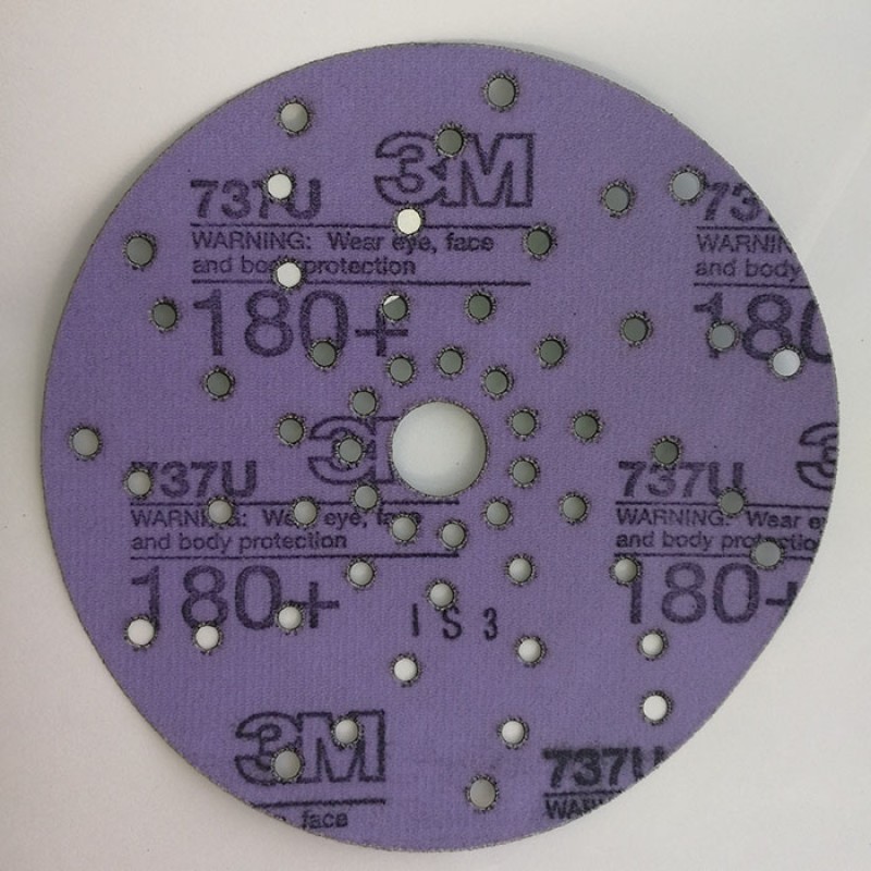 Круг абразивный c мультипылеотводом Purple+, 180+,3M™ Cubitron™ Hookit™ 737U 150 мм, 50 шт./кор.