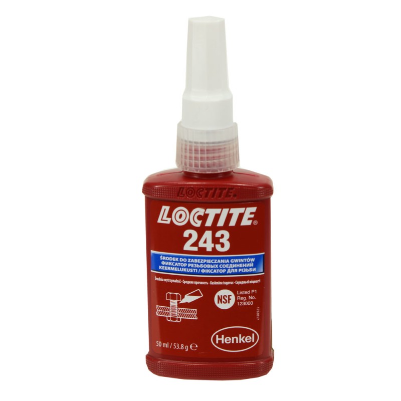 Фиксатор резьбы средней прочности LOCTITE 243 50мл Фиксатор резьбы средней прочности LOCTITE 243 50мл