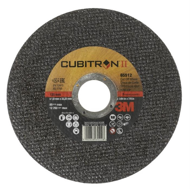 Круг отрезной Cubitron™ II, Т41, 125 мм x 1,0 мм x 22,23 мм, A60, №65512