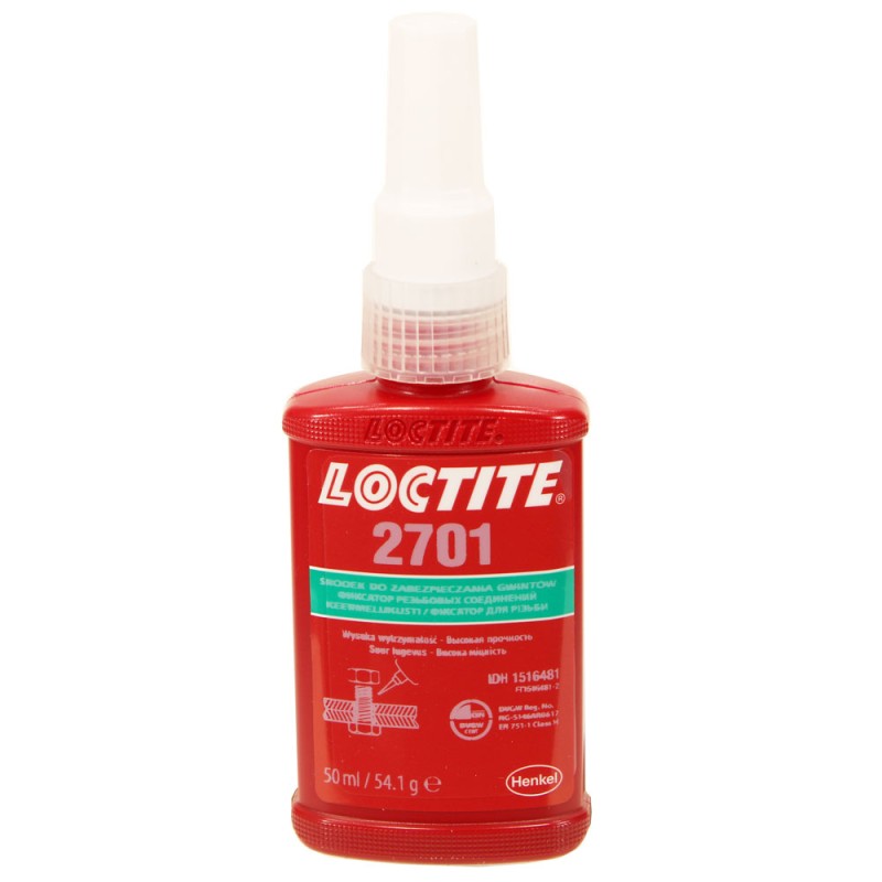 Фиксатор резьбы высокой прочности для неактивных металлов LOCTITE 2701, 50 мл