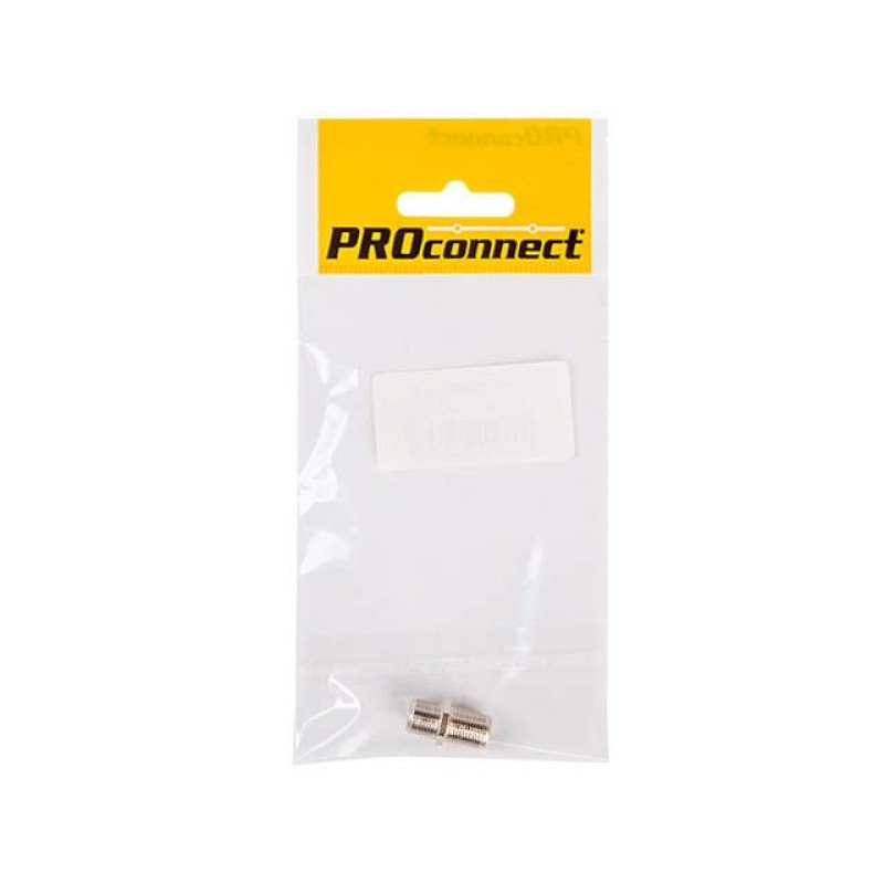Переходник антенный, (гнездо F - гнездо F), бочка, (1шт.) (пакет) PROconnect Переходник антенный, (гнездо F - гнездо F), бочка, (1шт.) (пакет) PROconnect